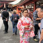 Tokio, Świątynia Senso-ji - podobno większość wypożyczających te kimona, to nie Japończycy, a Koreańczycy