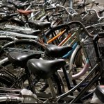 Tokio, dzielnica Sumida - pełno rowerów, jak wszędzie w Japonii