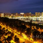 Andaluzja - Malaga - widok na port z tarasu hotelu AC Hotel Malaga