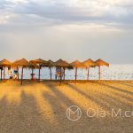Malaga - Plaża la Malagueta o zachodzie słońca